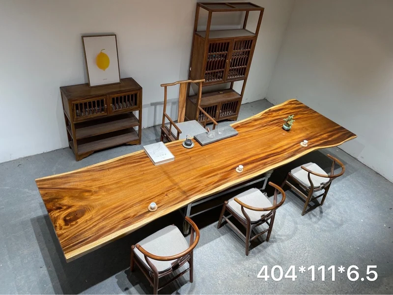 Nurture Long South American Walnut Wood Slab Dining Table