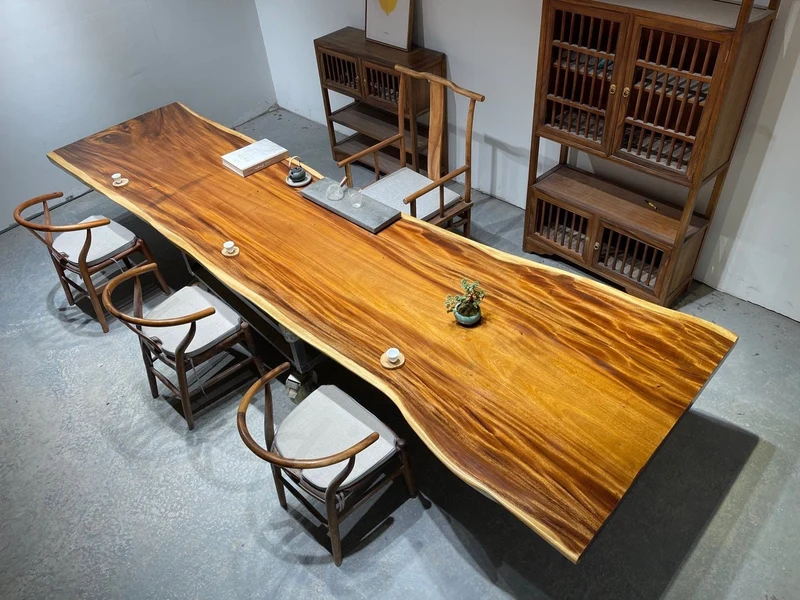 Nurture Long South American Walnut Wood Slab Dining Table