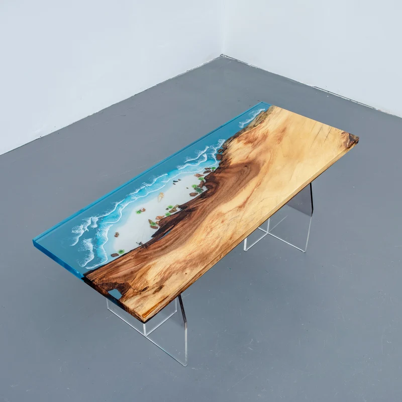 Astra Premium Africa Walnut Wood Epoxy Resin Table