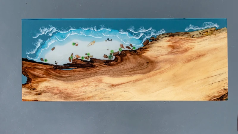 Astra Premium Africa Walnut Wood Epoxy Resin Table