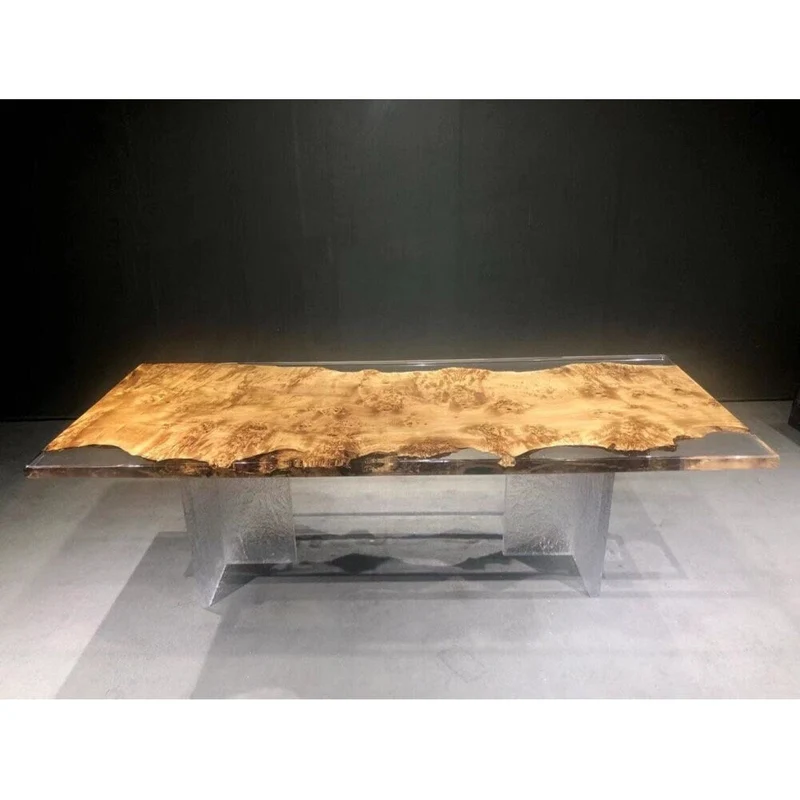 Whisper Art Work one piece wood Epoxy Resin Table