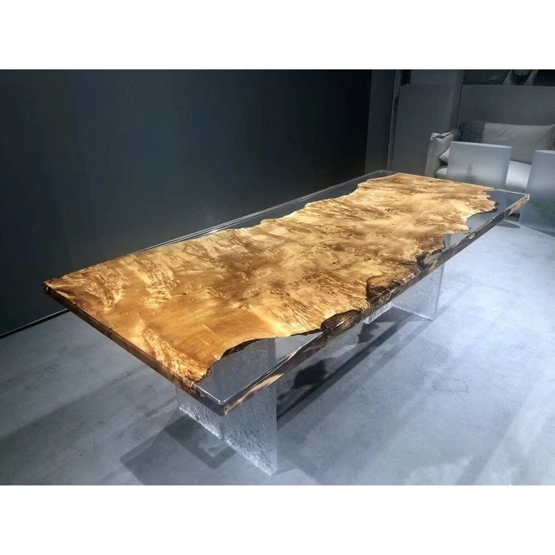 Whisper Art Work one piece wood Epoxy Resin Table