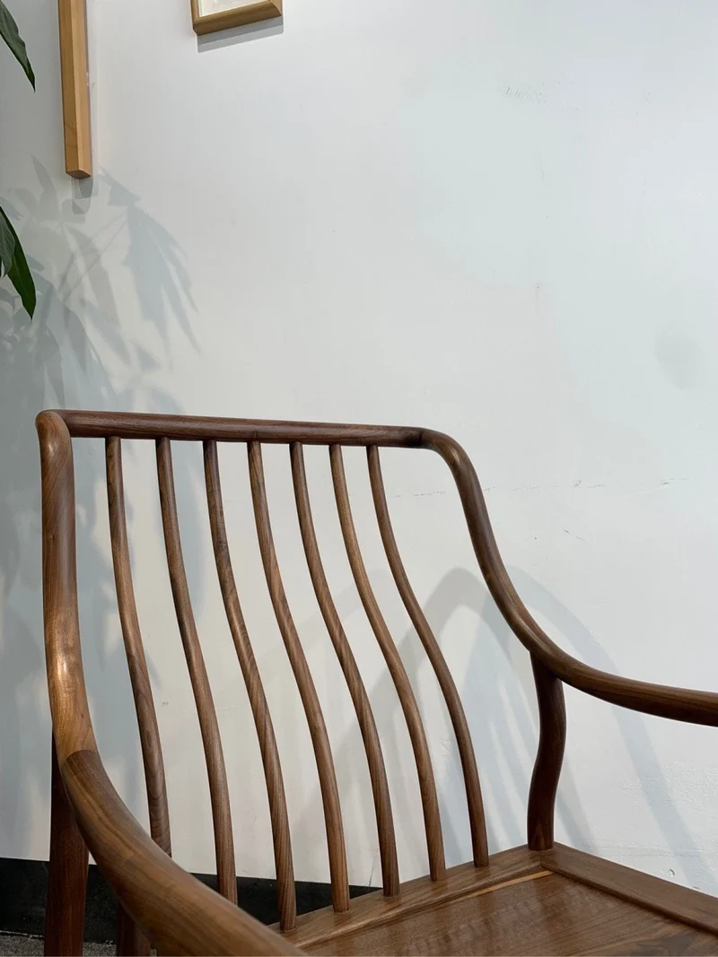 Solid Black Walnut Wood Rocking Chair