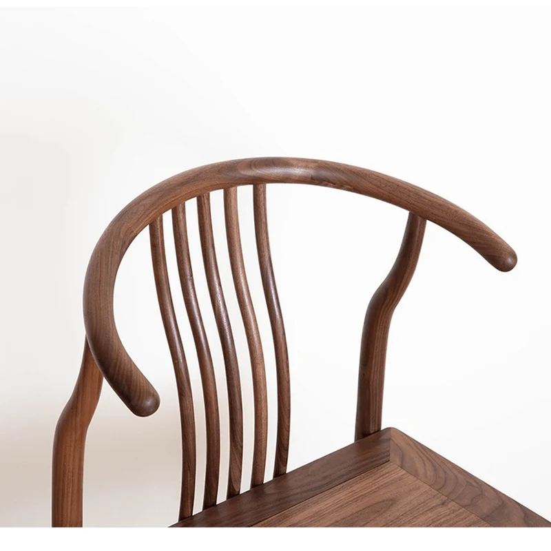 Modern High Back 4 Spindle Black Walnut Wood Chair