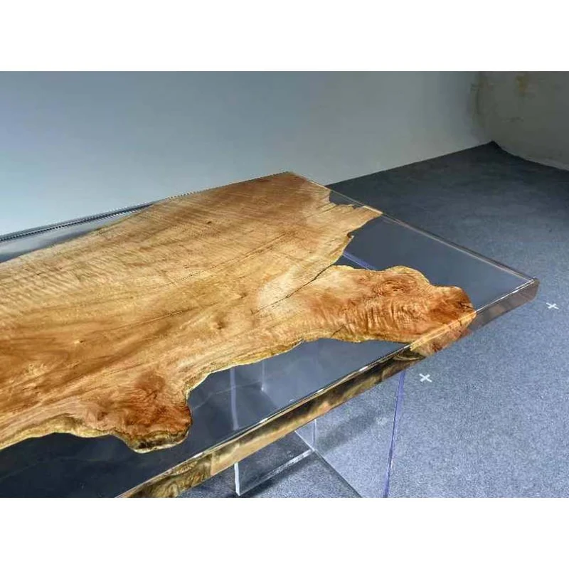 Echo Golden Camphor Wood Epoxy Resin Table