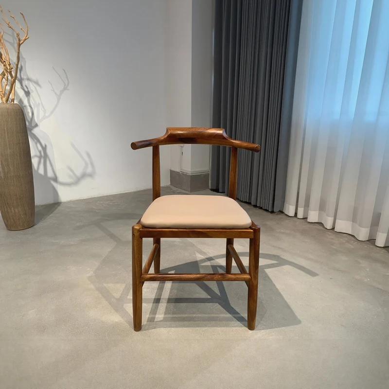 Epic Monkey Pod Wood Cow Horn Elbow Chair