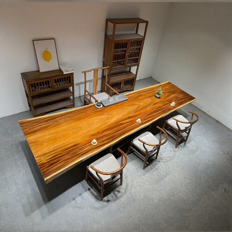 Horizon Live Edge Single Walnut Dining Table