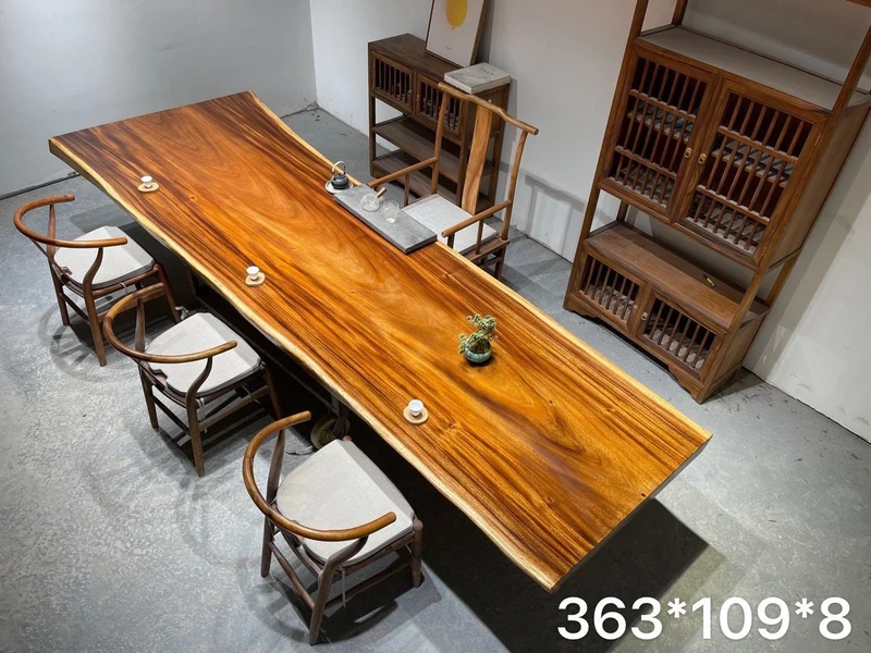Horizon Live Edge Single Walnut Dining Table
