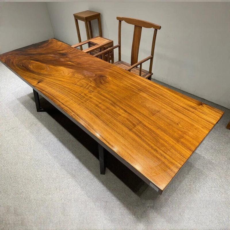 Monkey Pod Straight Cut Shape Kitchen Table