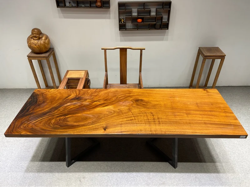 Monkey Pod Straight Cut Shape Kitchen Table