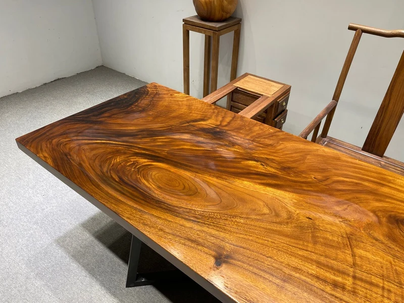 Monkey Pod Straight Cut Shape Kitchen Table