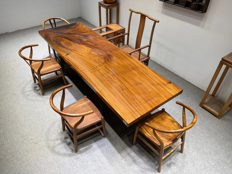 Monkey Pod Straight Cut Shape Kitchen Table