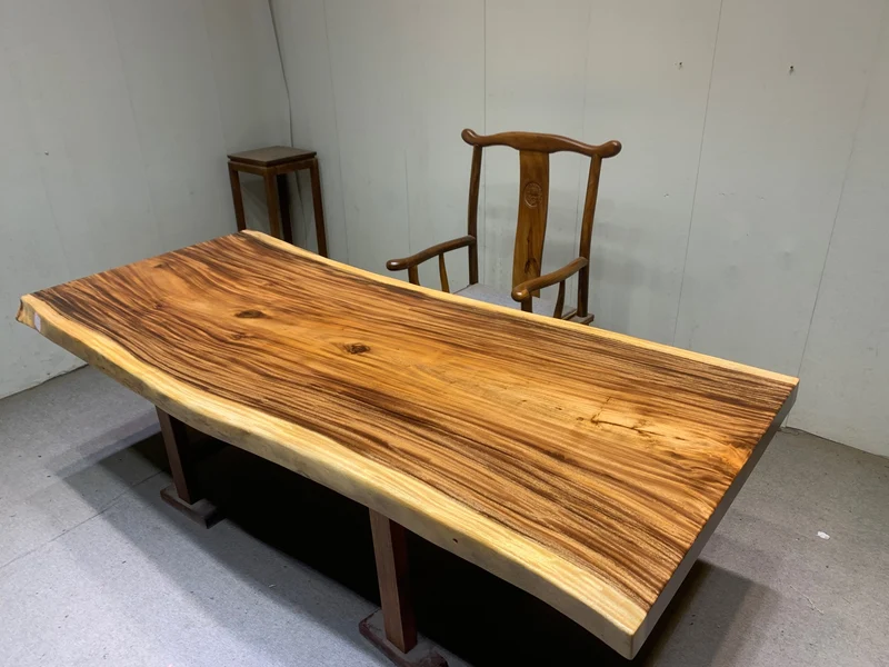 Glimmer Solid South American Walnut Wood Slab Table