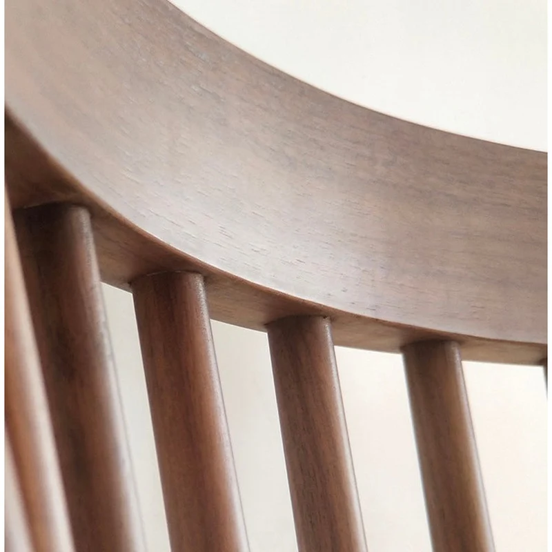 Windsor High Back Black Walnut Wood Chair