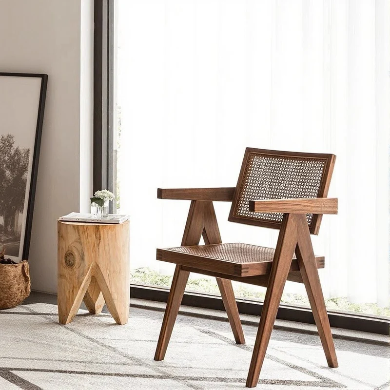 Vortex Lounge Black Walnut Wood Mid-Century Chair
