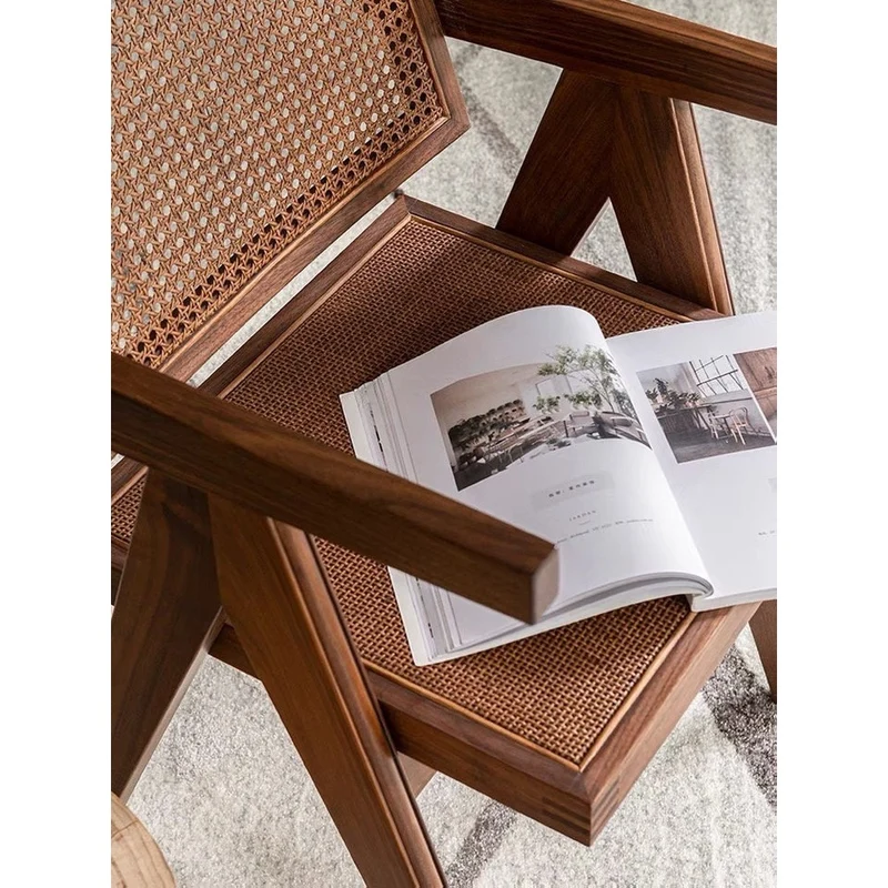 Vortex Lounge Black Walnut Wood Mid-Century Chair