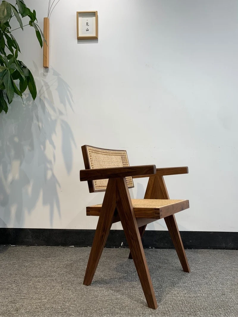 Vortex Lounge Black Walnut Wood Mid-Century Chair