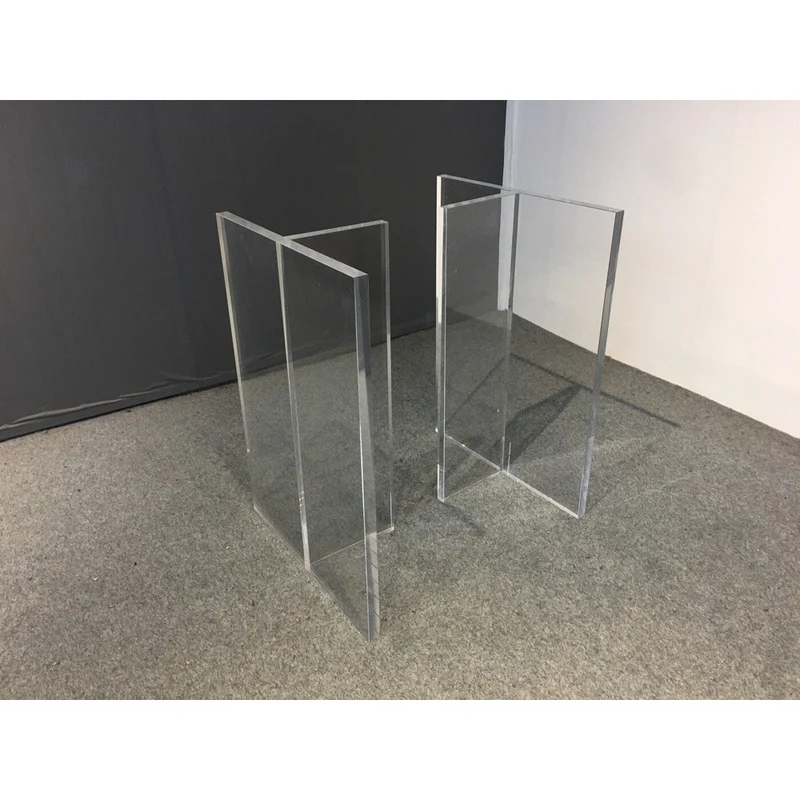 Transparent Acrylic Table Legs (Thickness 2 cm, Set of 2)