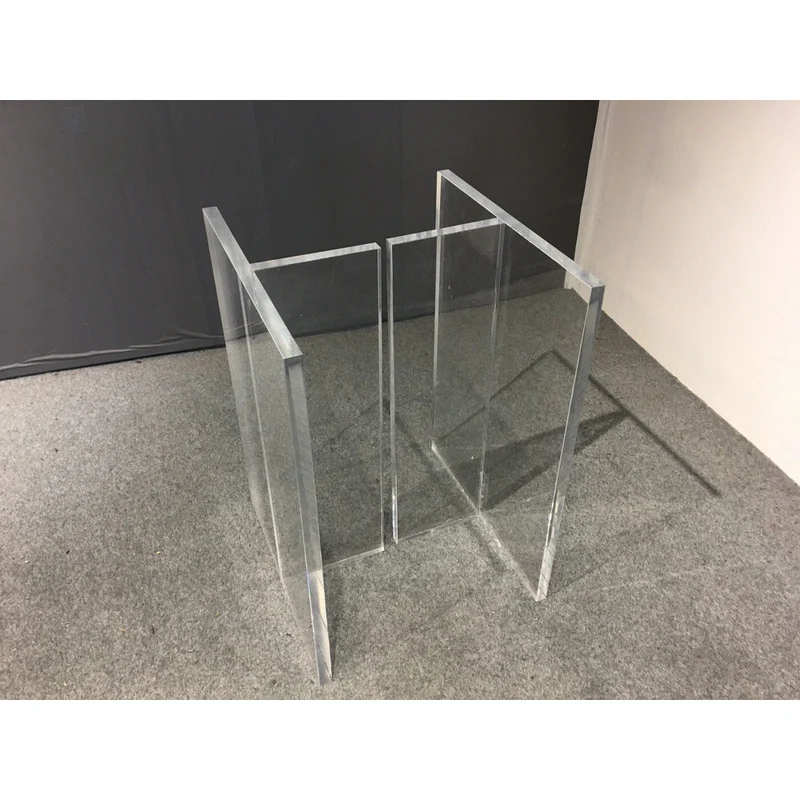 Transparent Acrylic Table Legs (Thickness 2 cm, Set of 2)