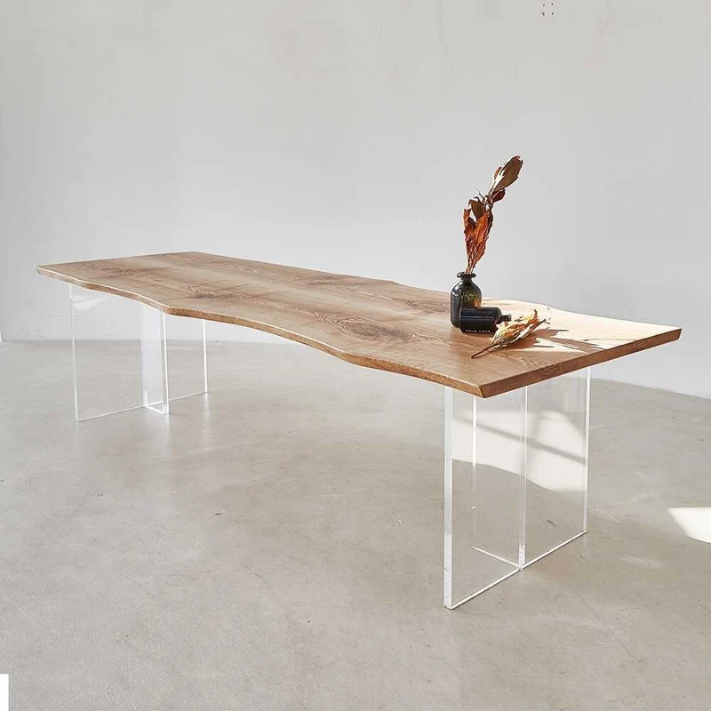 Transparent Acrylic Table Legs (Thickness 2 cm, Set of 2)