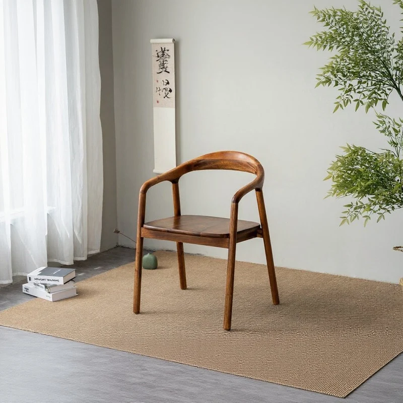 GREW Modern South American Walnut Wood Family Armchair