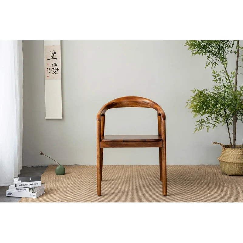 GREW Modern South American Walnut Wood Family Armchair