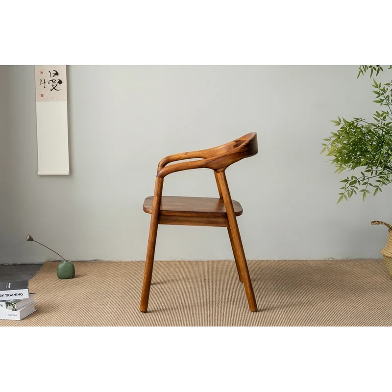 GREW Modern South American Walnut Wood Family Armchair