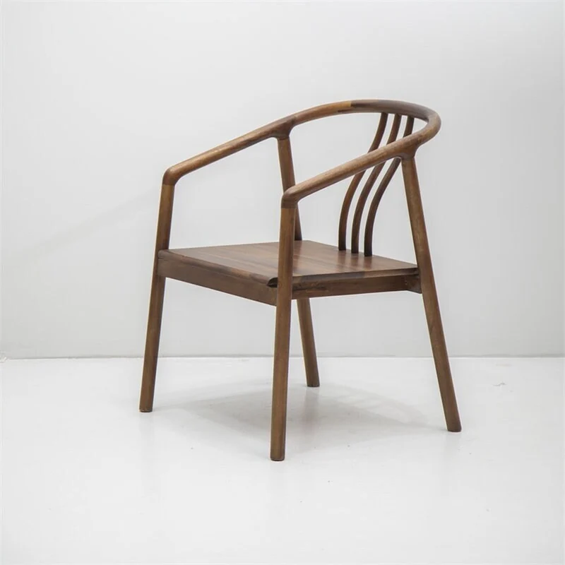 Handmade Sleek Solid Wood Armchair