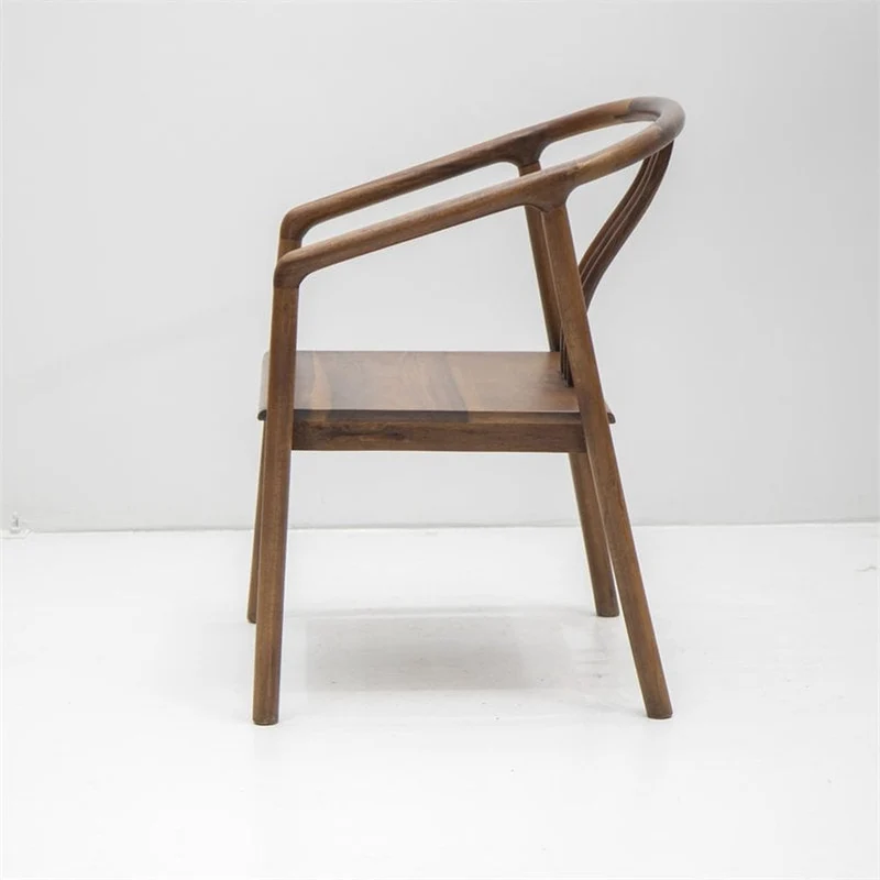 Handmade Sleek Solid Wood Armchair
