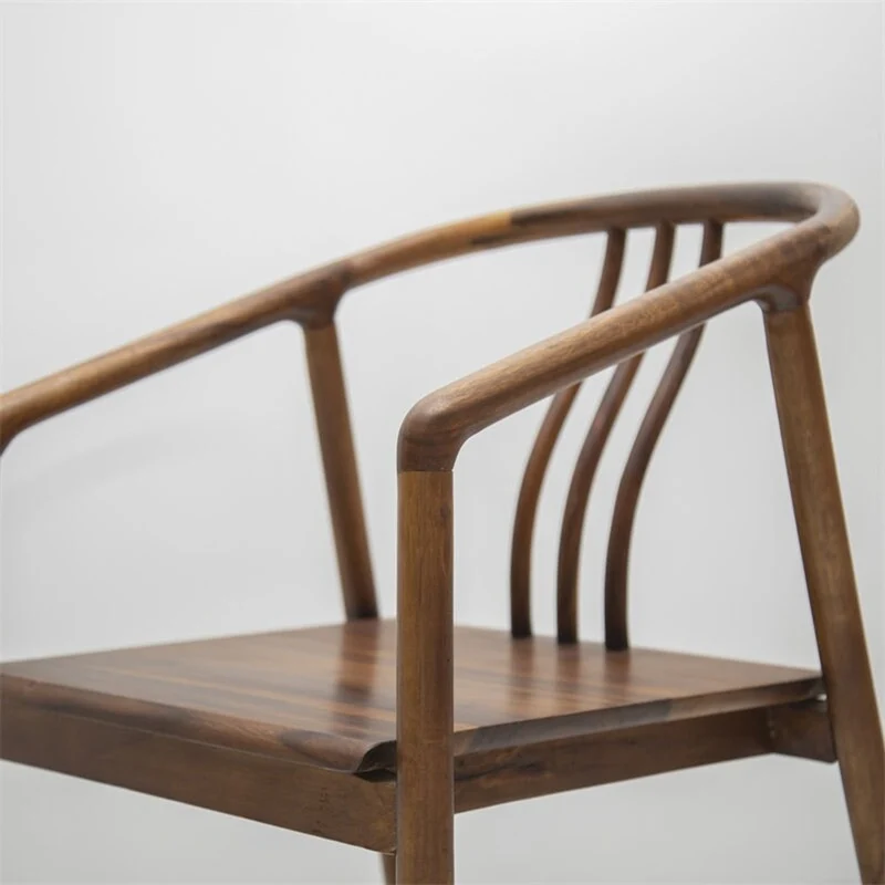 Handmade Sleek Solid Wood Armchair