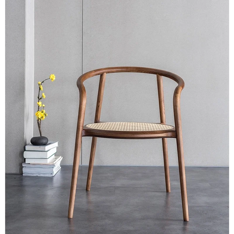 Terrene Vintage Rattan Round Ash Chair