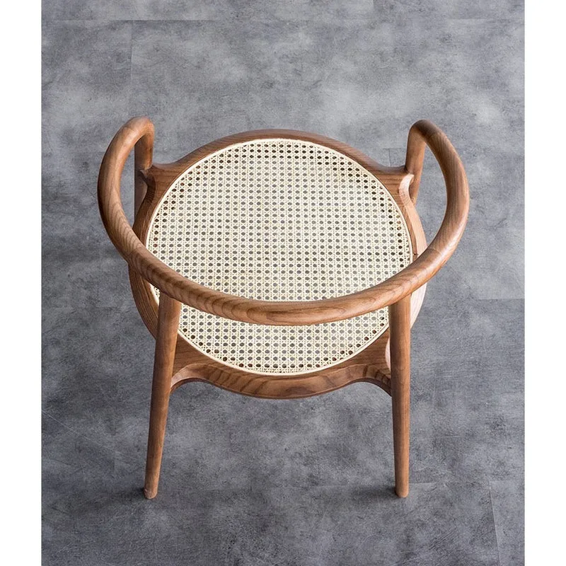 Terrene Vintage Rattan Round Ash Chair