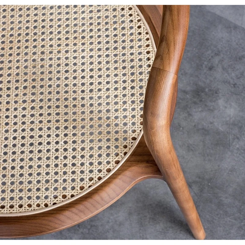 Terrene Vintage Rattan Round Ash Chair