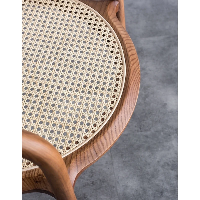 Terrene Vintage Rattan Round Ash Chair