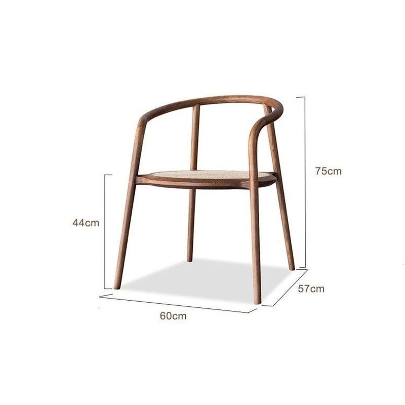 Terrene Vintage Rattan Round Ash Chair