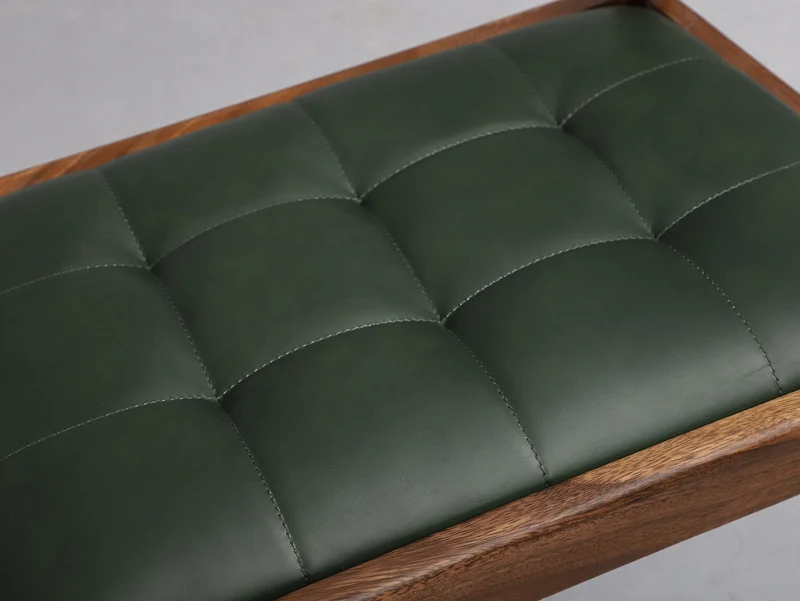 South American Walnut Vintage Danish Dining Chair with Leather