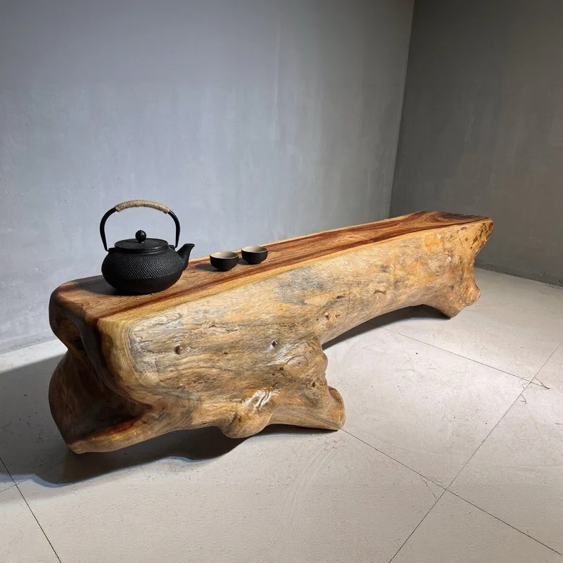 Aegis Long Solid Camphor Wood Coffee Table