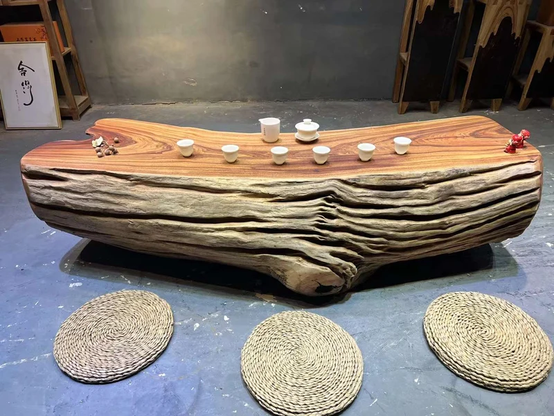 Aegis Long Solid Camphor Wood Coffee Table