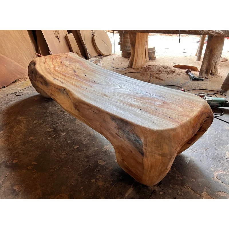 Aegis Long Solid Camphor Wood Coffee Table