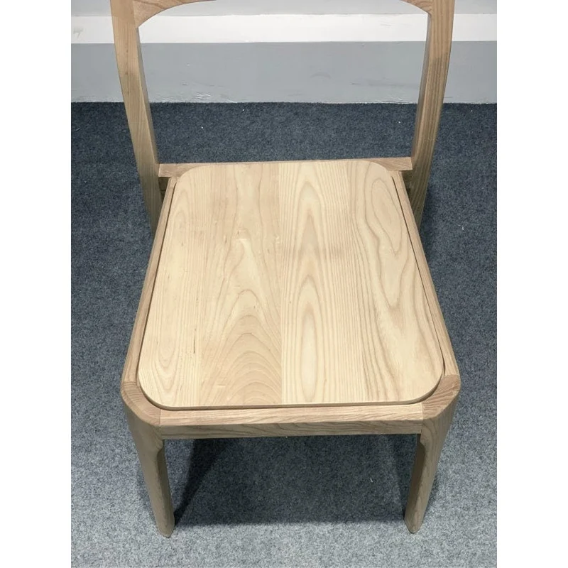 Scandinavian Armless Ash Wood Chair in Light Color