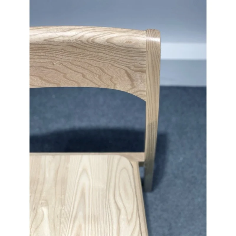 Scandinavian Armless Ash Wood Chair in Light Color
