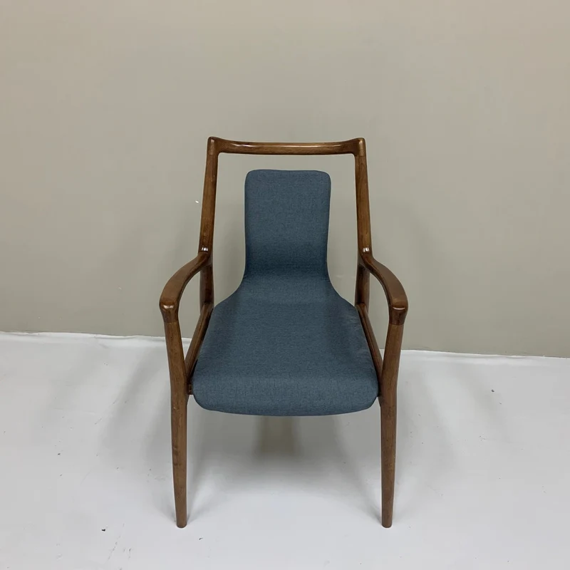 Danish Modern Ash Wood High Back Dining Chairs