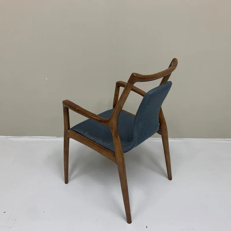 Danish Modern Ash Wood High Back Dining Chairs