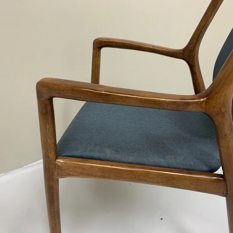 Danish Modern Ash Wood High Back Dining Chairs