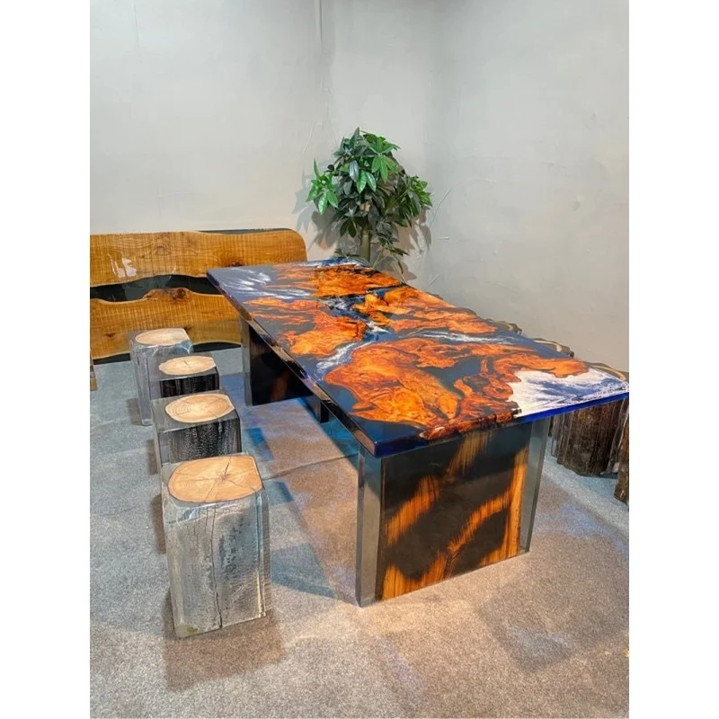 Genesis Shaped River Epoxy Resin Table