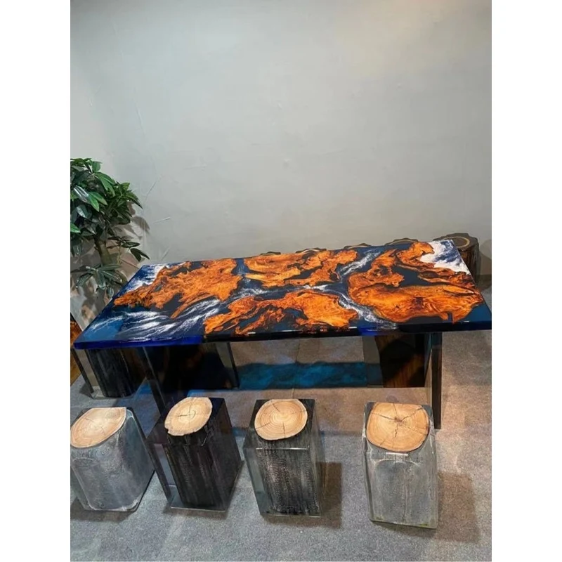 Genesis Shaped River Epoxy Resin Table