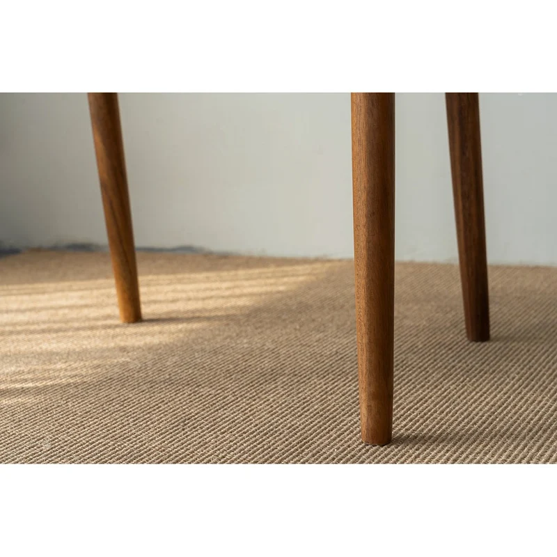 Modern Solid Wood Low Back Arm Dining Chair