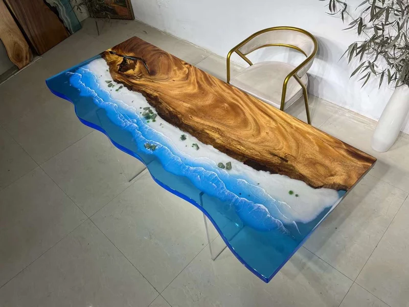 New Fashion Style Sea Wave Epoxy Resin Table