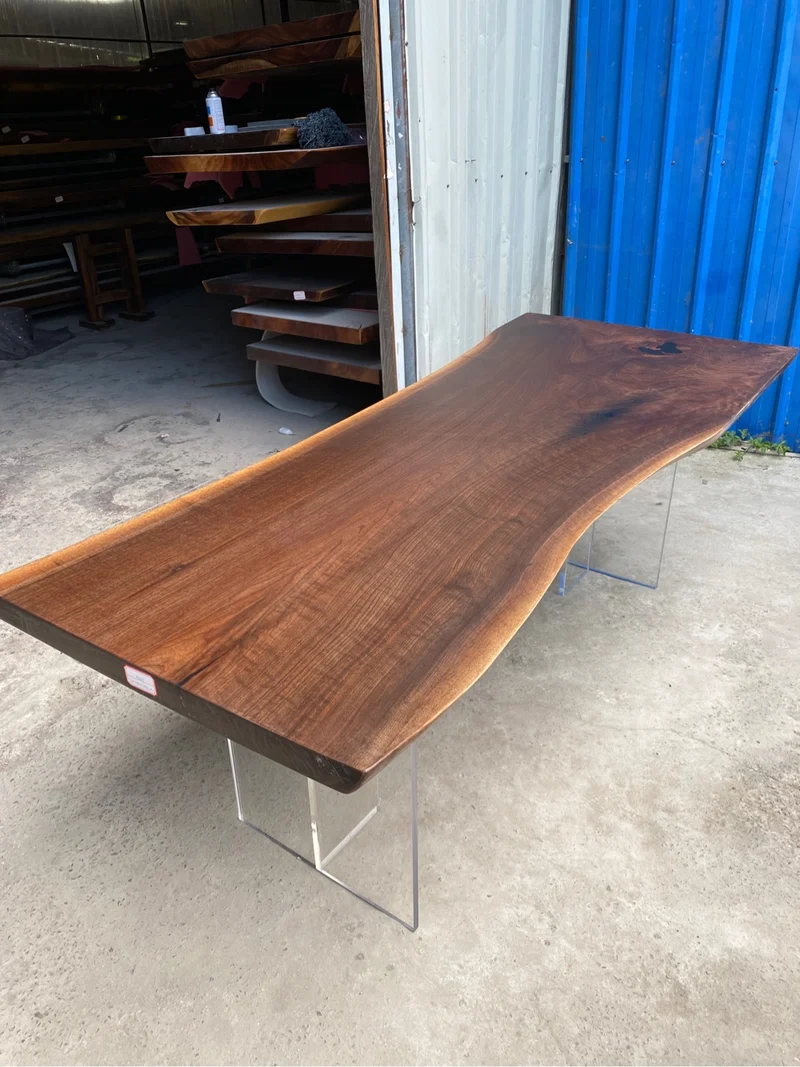Eclipse Solid American Black Walnut Wood Dining Table