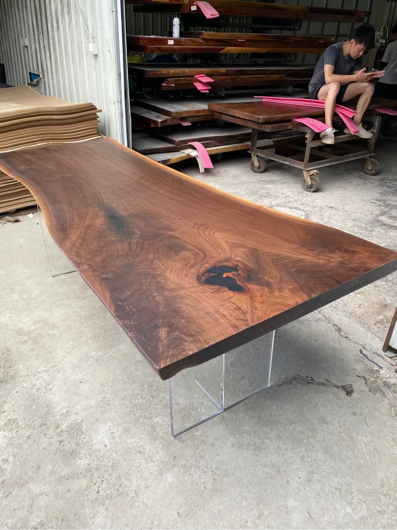 Eclipse Solid American Black Walnut Wood Dining Table